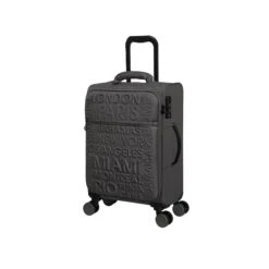 IT Luggage Citywide - 3pc Set (Charcoal) -Travel Storage Shop 32757 UK12 2648 08Charcoal Darkgullgrey SSFrontpanel18.7in