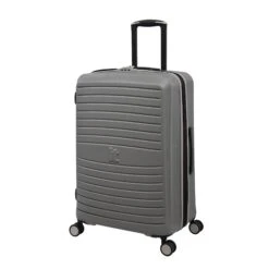 IT Luggage Eco-Protect - 3pc Set (Elephant Skin) -Travel Storage Shop 32759 UK16 2910E08GreyskinS735SSFrontpanel25in