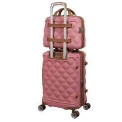 IT Luggage Indulging - 4pc Set (Flamingo Pink) 27 IT Luggage Indulging - 4pc Set (Flamingo Pink) -Travel Storage Shop 32964 UK16 3039 08 16 3039 15FlamingoPinkSSBackpanel18.5 13.7in