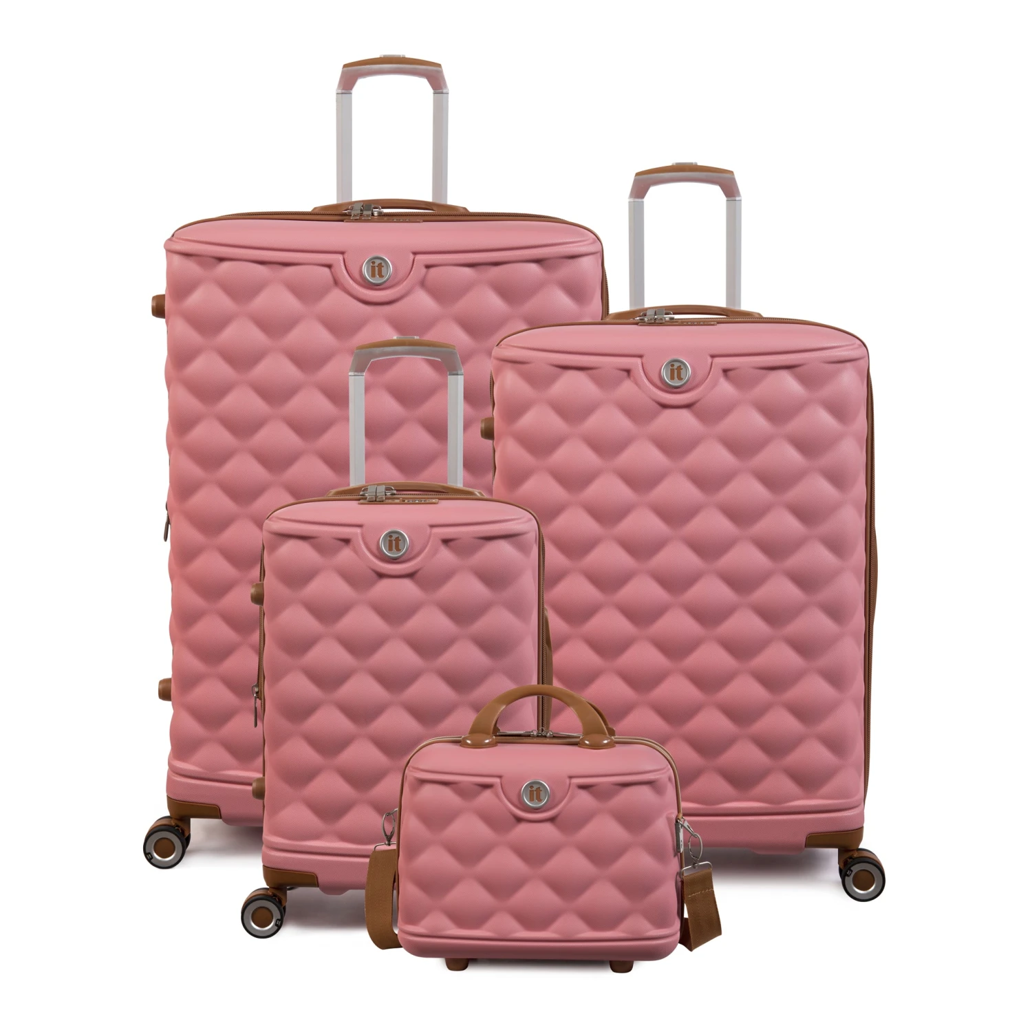 IT Luggage Indulging - 4pc Set (Flamingo Pink) 1 IT Luggage Indulging - 4pc Set (Flamingo Pink)