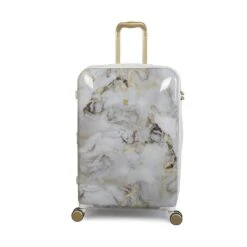 IT Luggage Sheen - 4pc Set (Gold Greyscale Marble) -Travel Storage Shop 32980 UK16 2269B08GoldgreyscalemarbleSSFrontpaneldirect25in