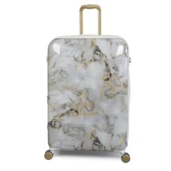 IT Luggage Sheen - 4pc Set (Gold Greyscale Marble) -Travel Storage Shop 32980 UK16 2269B08GoldgreyscalemarbleSSFrontpaneldirect29in