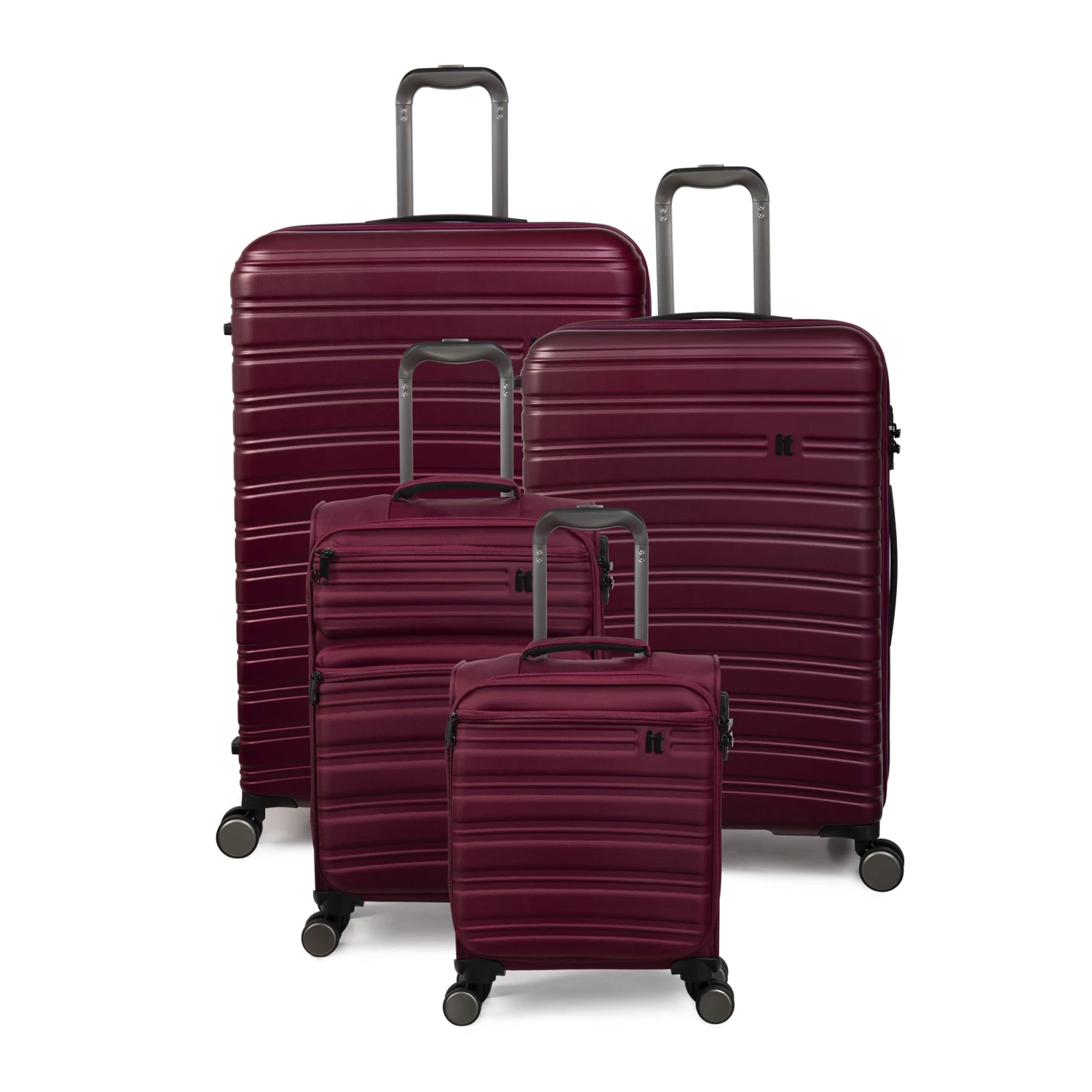 IT Luggage Fusional - 4pc Set (Dark Red) 1 IT Luggage Fusional - 4pc Set (Dark Red)