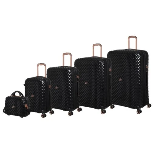 IT Luggage Glitzy - 5pc Set (Black) 6 IT Luggage Glitzy - 5pc Set (Black) -Travel Storage Shop 33109 UK16 2888A08 16 2888A15BlackSSFrontpanel 228f7302 a198 4271 a17f 06268ef1b575