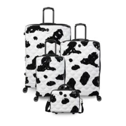 IT Luggage Indulging - Vanity Case (Moo Cow Print) -Travel Storage Shop 33198 UK16 3039A08Moocowblack whiterepeatprintSSFrontpaneldirectlyset6 17600e32 4983 4b6e afd1 37bcf8bfe2f4