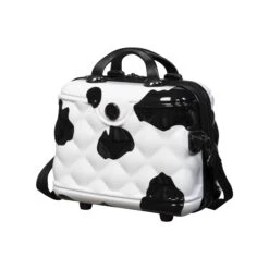 IT Luggage Indulging - Vanity Case (Moo Cow Print) -Travel Storage Shop 33198 UK16 3039A15Moocowblack whiterepeatprintSSFrontpanel 2b6a0a8d 1f69 4120 99ca bc22b3413ab2