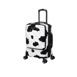 IT Luggage Indulging II - Cabin With Pocket (Moo Cow Print) -Travel Storage Shop 33199 UK16 3039A08Moocowblack whiterepeatprintSSFrontpanel18.5inwithpocket ad1dcf1a 7ace 49a3 ad8a 1694c67439fc