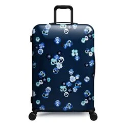IT Luggage Sheen - 2pc Set (Pansies Floral Blue Depths) -Travel Storage Shop 61665 US16 2269C08PansiesfloralbluedepthsP723SSFrontpanel27in b6ea813d b9ef 4528 8715 22939b8b3753