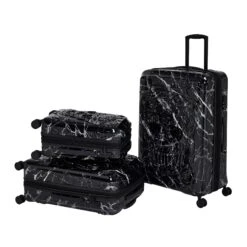 IT Luggage Candy Calavera - 4pc Set (Black Marble) -Travel Storage Shop CandyCalavera16 2918AGroupC