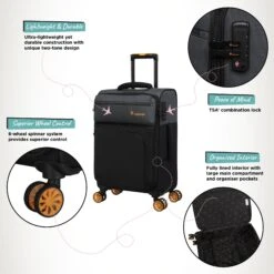 Duo-Tone - Cabin (Pewter & Black) -Travel Storage Shop Duo Tone Cabin Black Infographic