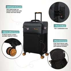 Duo-Tone - Medium (Pewter & Black) -Travel Storage Shop Duo Tone Med Black Infographic