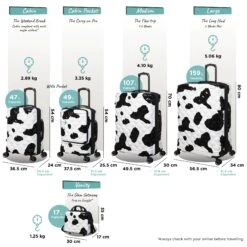 IT Luggage Indulging - Medium Plus (Moo Cow Print) -Travel Storage Shop Indulging Moo full set dims weights ef9f71c1 8b44 4a92 ab24 33101be83761