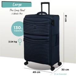 IT Luggage Precursor - Large (Dress Blues) -Travel Storage Shop Precursor Large blue dims weights