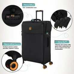 Simultaneous - 3pc Set (Black) -Travel Storage Shop Simultaneous Large Blk Infographic