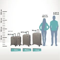 IT Luggage Spontaneous - Medium Plus (Feather Grey) 27 IT Luggage Spontaneous - Medium Plus (Feather Grey) -Travel Storage Shop Spontaneous Full set Feather Relative Size 0f36fa05 7e3a 4a91 b96d 992dca36a4f9