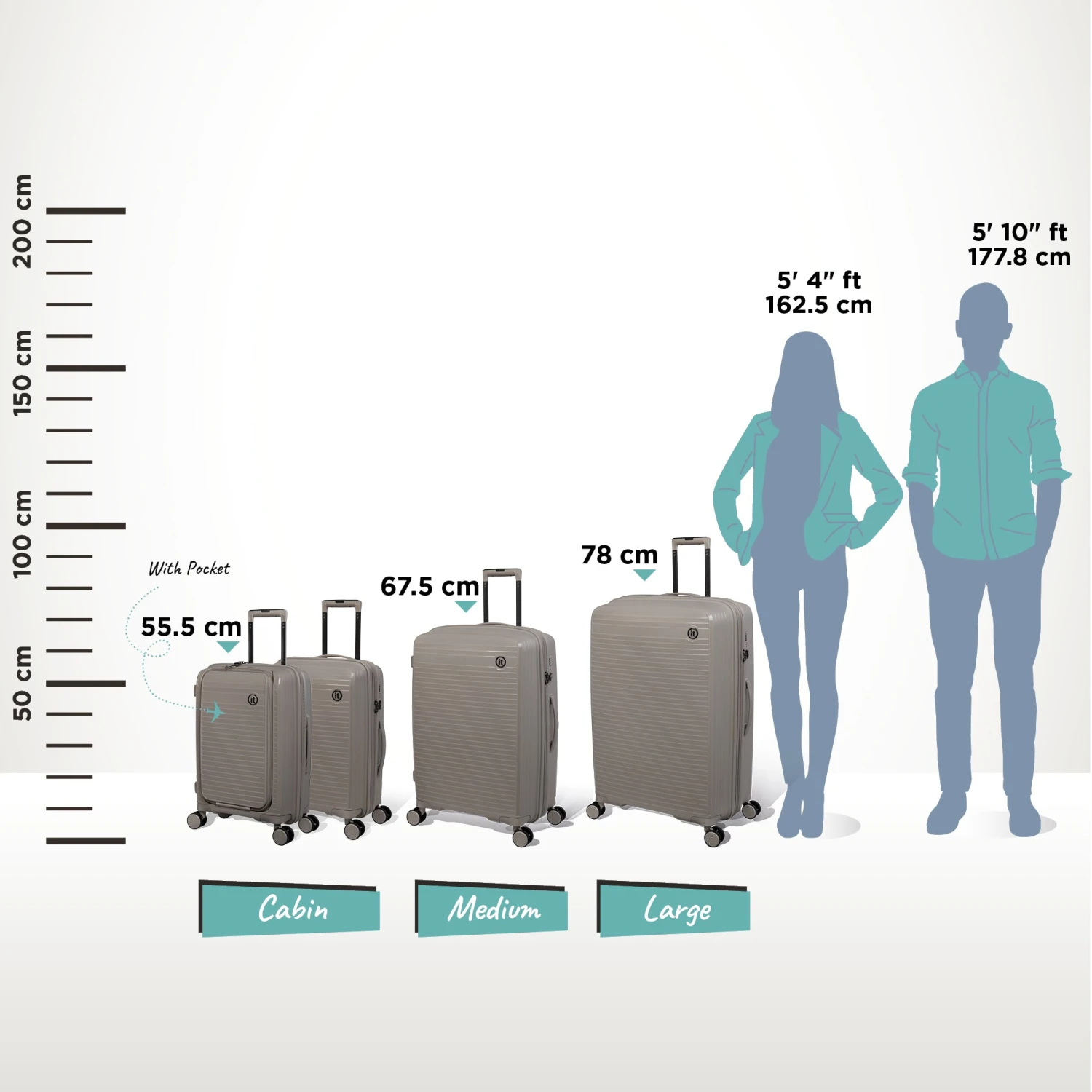 IT Luggage Spontaneous - Medium Plus (Feather Grey) 14 IT Luggage Spontaneous - Medium Plus (Feather Grey) - Image 14