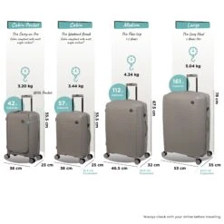 IT Luggage Spontaneous - Medium Plus (Feather Grey) 26 IT Luggage Spontaneous - Medium Plus (Feather Grey) -Travel Storage Shop Spontaneous Full set Feather dims weights e5c0e9cd 9a0f 41e7 bd0a f49a017bc3cd