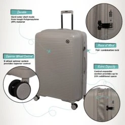 IT Luggage Spontaneous - Medium Plus (Feather Grey) 16 IT Luggage Spontaneous - Medium Plus (Feather Grey) -Travel Storage Shop Spontaneous Large Feather Infographic dc69ace7 e30c 483e 8062 fb13ea7152da