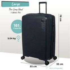 IT Luggage Spontaneous - Large (Blueberry) -Travel Storage Shop Spontaneous Large blueberry dims weights