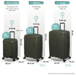 IT Luggage Spontaneous II - Cabin With Pocket (Olive Night) -Travel Storage Shop Spontaneous Set Pocket olive dims weights 77c88748 70dc 46d3 b9d8 bc5c73f8b6b9