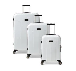 Ted Baker Flying Colours 69cm Medium 4-Wheel Suitcase -Travel Storage Shop TBU Ted Baker Flying Colours Luggage White Grp1