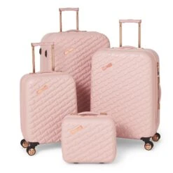 Ted Baker Belle 69cm 4-Wheel Medium Suitcase -Travel Storage Shop TBW Belle Luggage Pink Grp3 8aded66b 1cd4 4e76 8a4a 701b007fadce