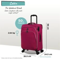 Travel Storage Shop -Travel Storage Shop Trinary cabin magenta dims weights