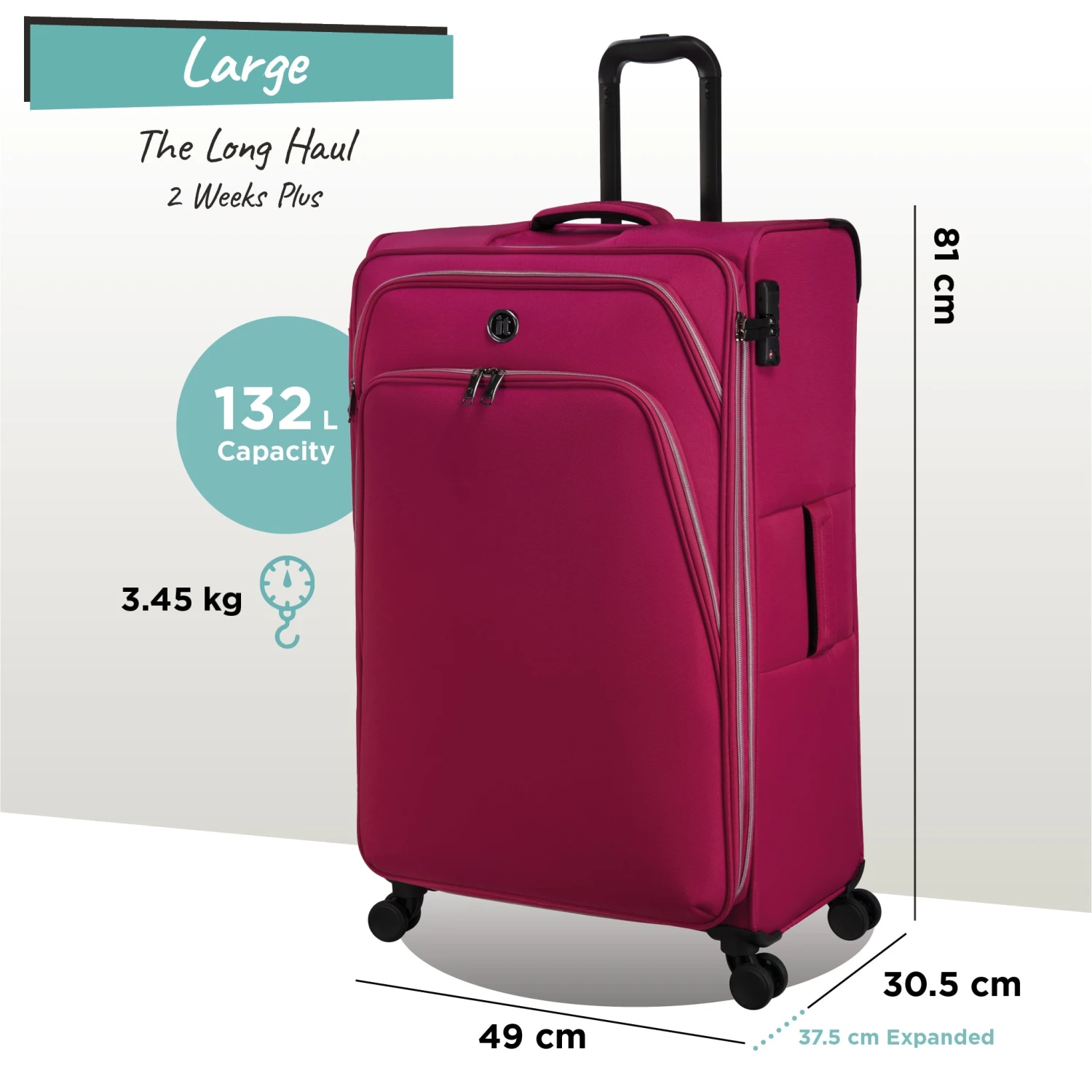 IT Luggage Trinary - Large (Viva Magenta) 2 IT Luggage Trinary - Large (Viva Magenta) - Image 2